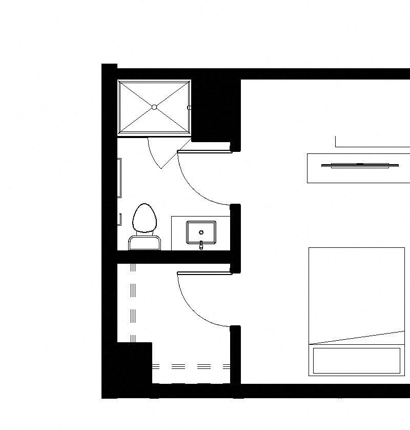 Unit A Loft Floor Plan One Bedroom Unit A Loft Floor Plan One Bedroom at The George, Ann Arbor, 48104